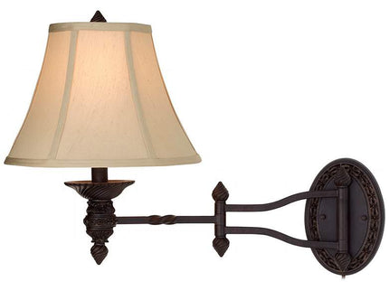 Barnes and Ivy Godia Bronze Plug-In Swing Arm Wall Lamps Set of 2