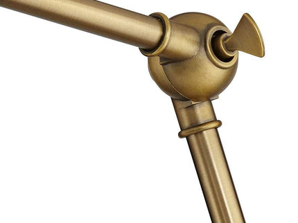 Barnes and Ivy Sania Black and Antique Brass Swing Arm Wall Lamps Set of 2