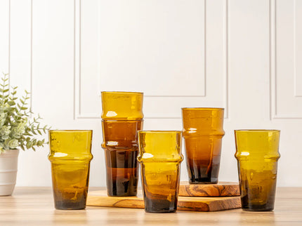 Moroccan Beldi Glassware - Set of 6