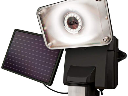 Black Motion-Activated Solar LED Security Light