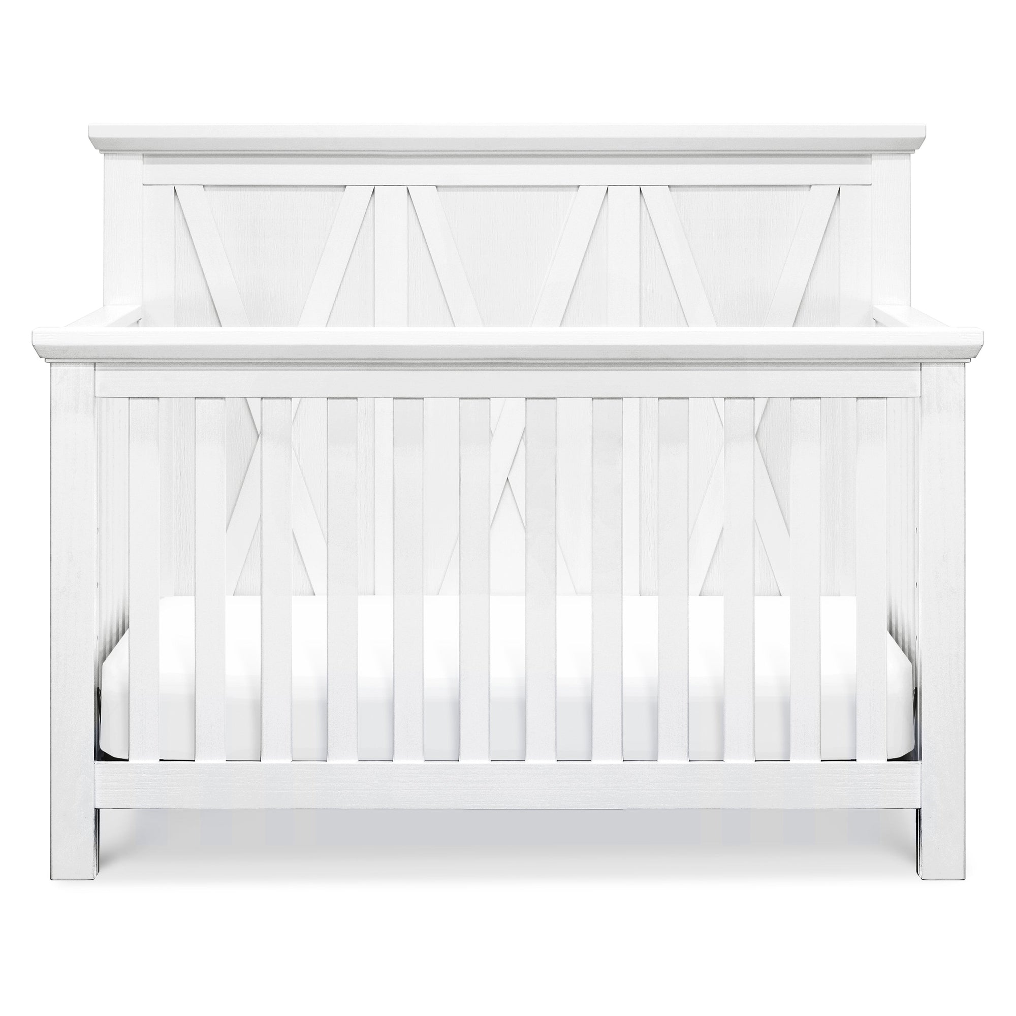 B14501LW,Monogram by Namesake,Emory Farmhouse 4-in-1 Convertible Crib in Linen White