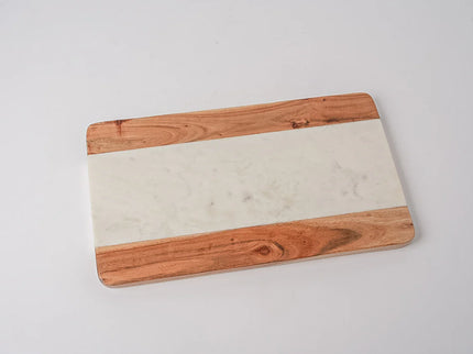 Marble and Acacia Wood Serving Board - Rectangle