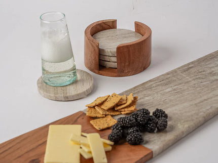 Marble Coasters - Set of 4 - Tan