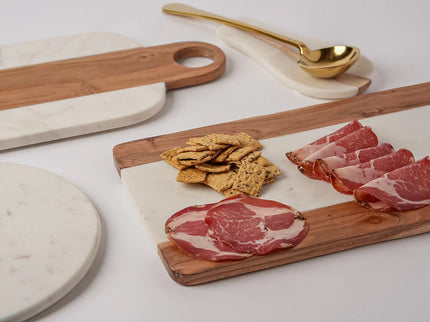 Marble and Acacia Wood Serving Board - Rectangle