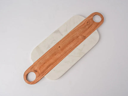 Marble Serving Board with Hole Handles