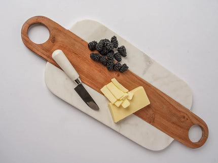 Marble Serving Board with Hole Handles