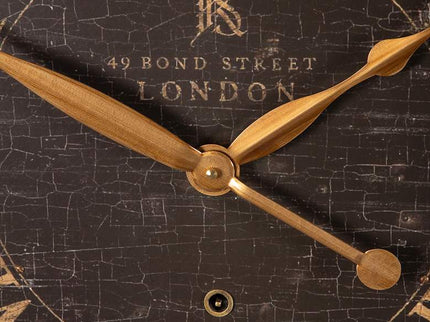 Bond Street Black 18" Wide Round Wall Clock