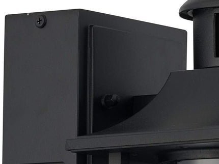 Brennan 11 1/2"H Black Dusk to Dawn Motion Sensor LED Outdoor Light