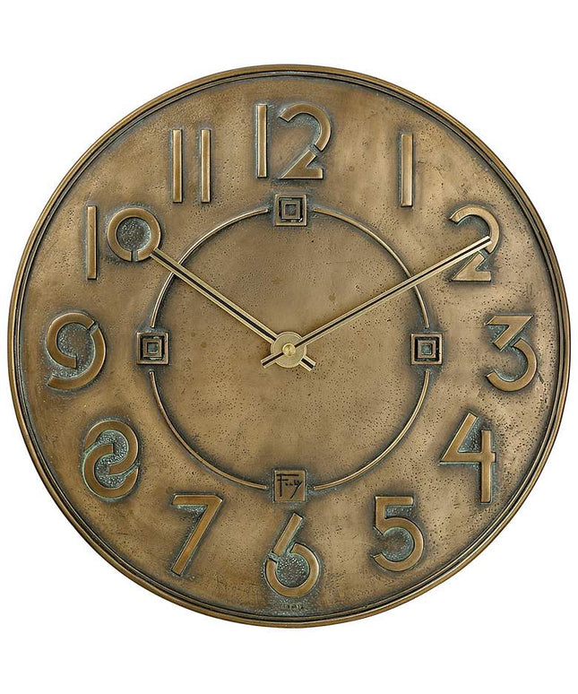 Bulova 11" High Frank Lloyd Wright Exhibition Typeface Clock