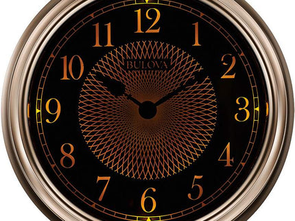 Bulova Light Time Champagne 14" Round Wall Clock