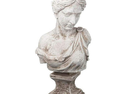 Bust of Women 22" High Antique White Statue