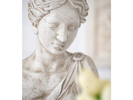Bust of Women 22" High Antique White Statue