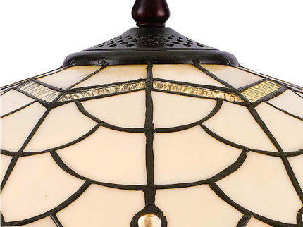 Cal Lighting 20 1/4" High Cream Tiffany Style Glass Shade Table Lamp