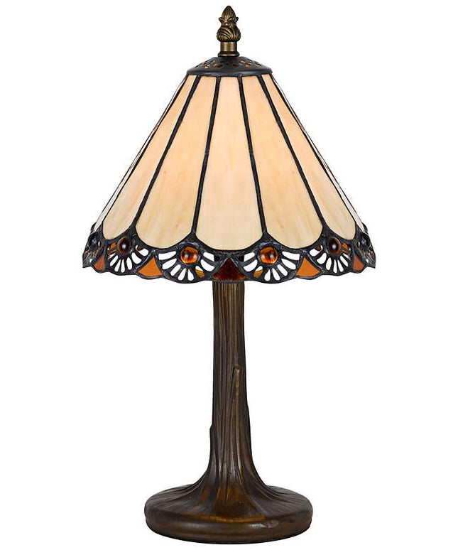 Cal Lighting Flower Petal 13 1/2" High Tiffany-Style Accent Table Lamp