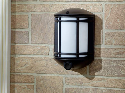 Cambridge 8 3/4"H Black Motion Sensor LED Outdoor Wall Light