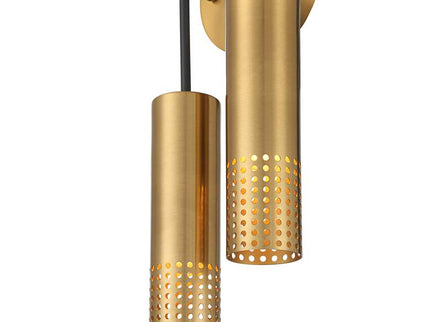 Celine 16" High Warm Gold 2-Light Wall Sconce Set of 2