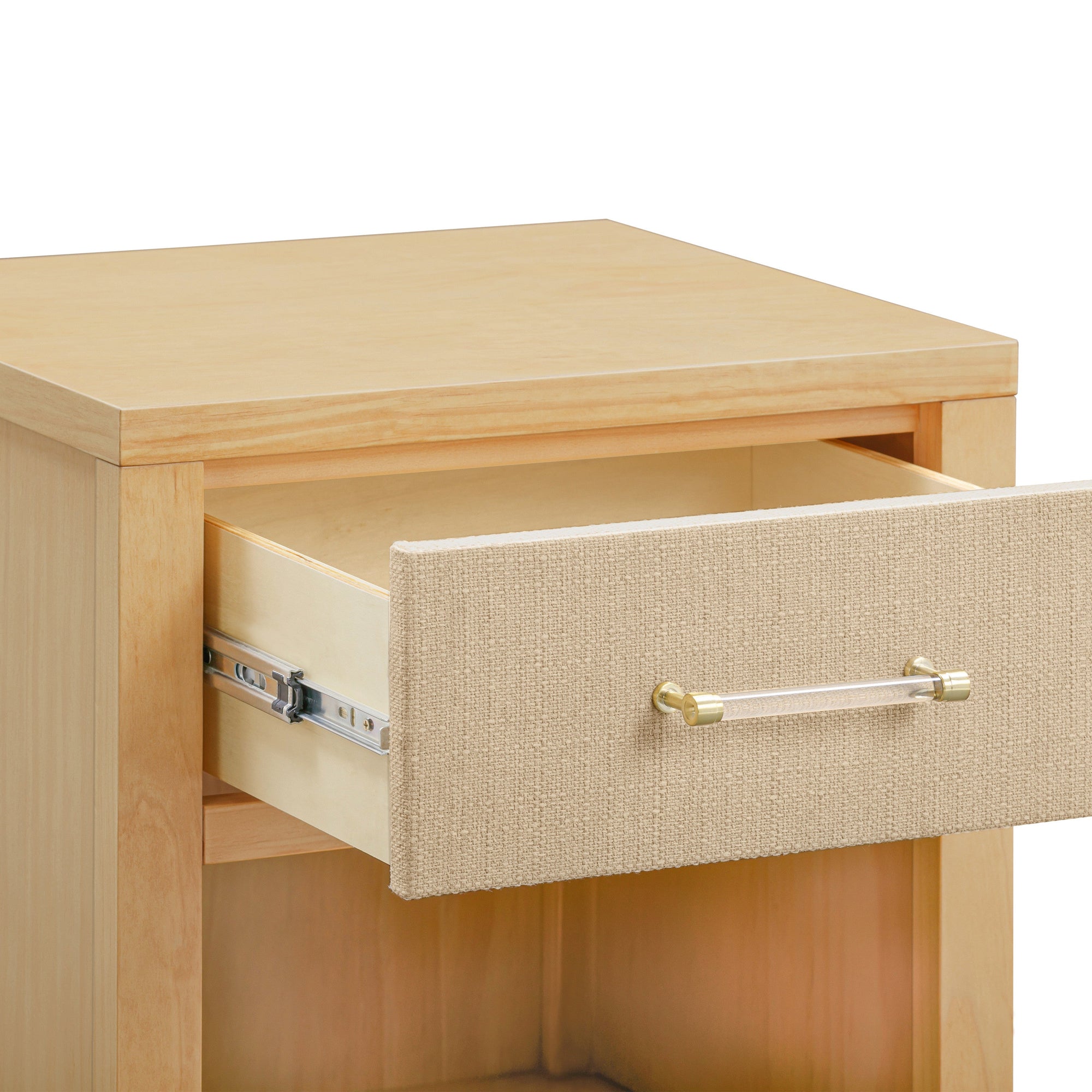 M24860HYPSEW,Namesake,Eloise Nightstand Assembled in Honey & Performance Sand Eco-Weave