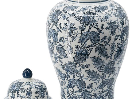 Chinoiserie 23 1/4" High Blue and White Ginger Jar with Lid