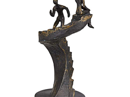 Climbing Stairs 13 3/4" High Bronze Sculpture
