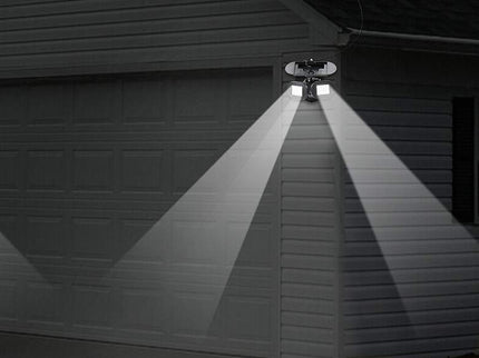 Connel Black Twin Direction LED Solar Security Light