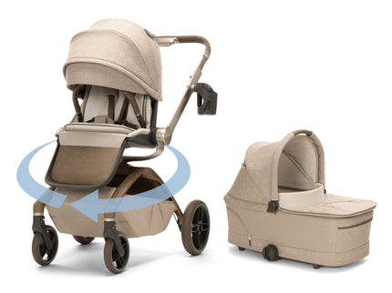 Tana 360° Rotating Modular Stroller with Carriage Accessory in Natural Heritage