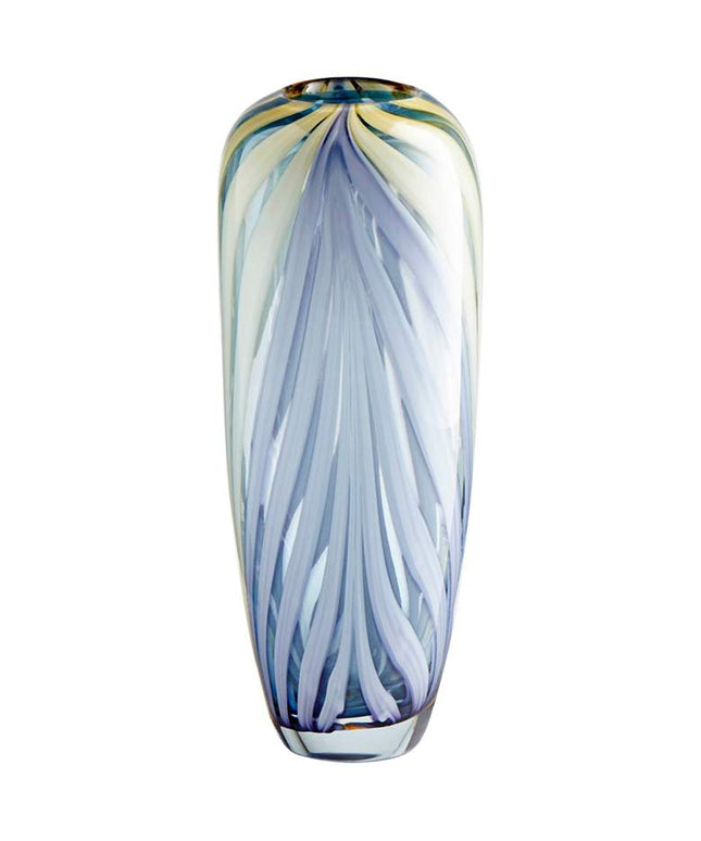 Cyan Design Rhythm 14 1/4" High Purple and Yellow Glass Vase
