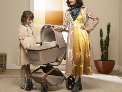 Tana 360° Rotating Modular Stroller with Carriage Accessory in Natural Heritage