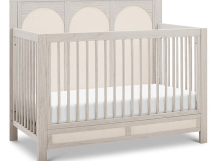 M24801WDFPEW,Namesake,Eloise 4-in-1 Convertible Crib in White Driftwood and Performance Pearl Eco-Weave