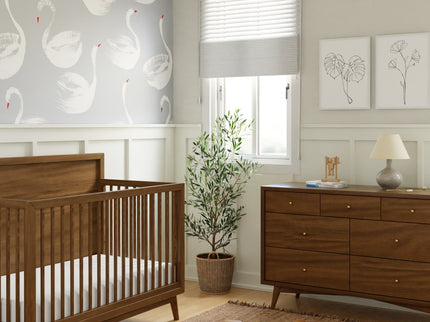 M15916NL,Palma 7-Drawer Double Dresser  Assembled in Natural Walnut