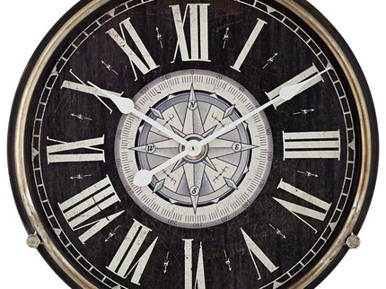 Dahlia Studios Carson 21 1/4" High Glossy Black Round Metal Wall Clock