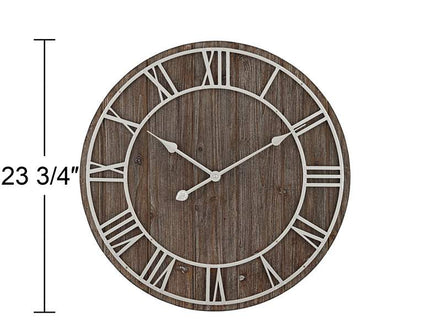 Dahlia Studios Zania 23 3/4" Round Matte Dark Gray Wall Clock