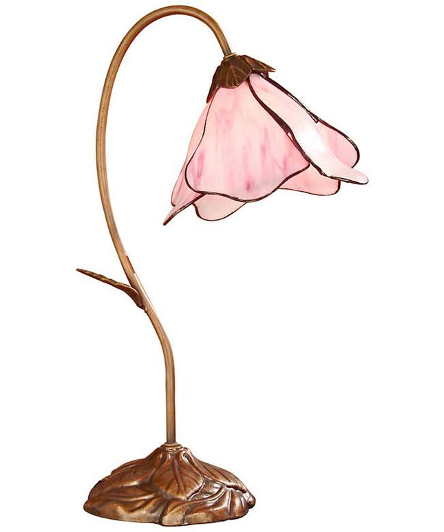 Dale Tiffany 19" High Pink Rose Petal Downbridge Accent Lamp