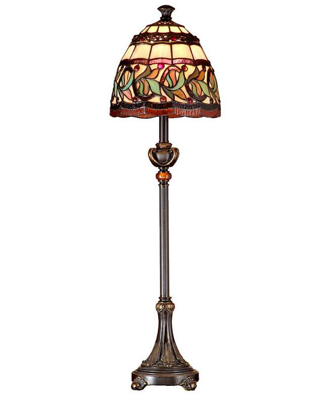Dale Tiffany Aldridge 30" High Mission Art Glass Buffet Table Lamp