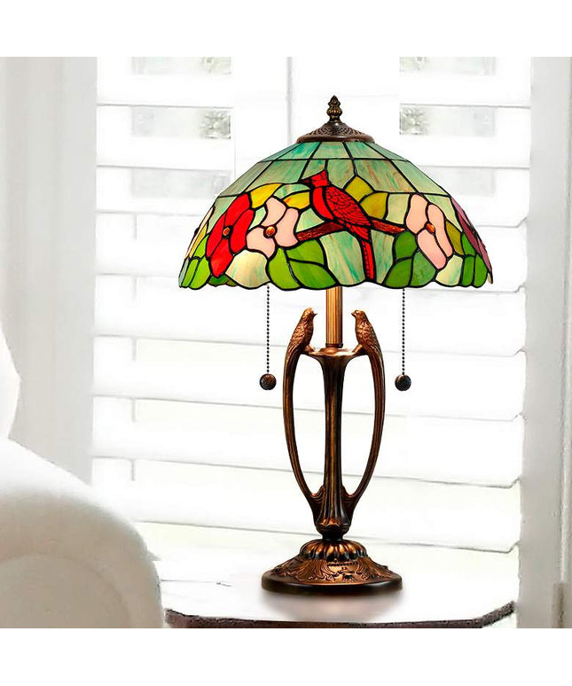 Dale Tiffany Benezia Birds Antique Bronze Table Lamp