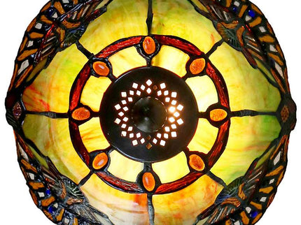 Dale Tiffany Haiawa 16"H Brass and Green Accent Table Lamp