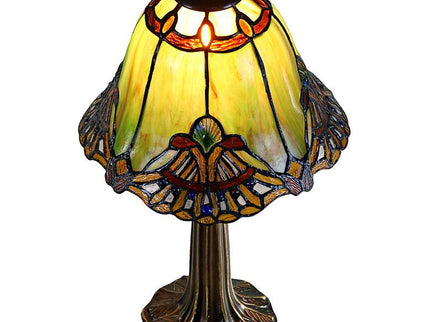 Dale Tiffany Haiawa 16"H Brass and Green Accent Table Lamp