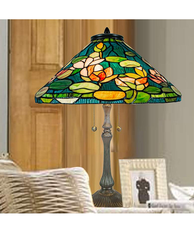 Dale Tiffany Huntington Burnished Fieldstone Table Lamp