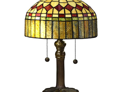 Dale Tiffany Mayor Island 19 1/2" Bronze Tiffany-Style Accent Lamp