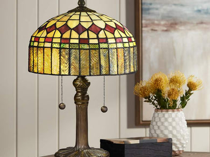 Dale Tiffany Mayor Island 19 1/2" Bronze Tiffany-Style Accent Lamp
