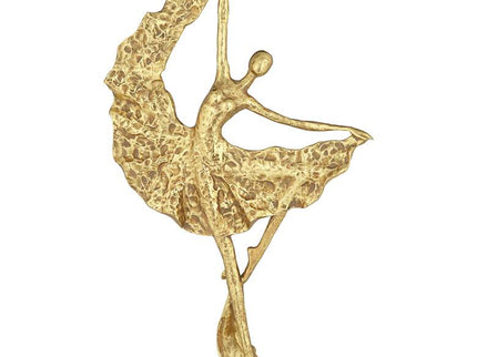Dancer with Skirt 17 1/2" High Shiny Gold Statue