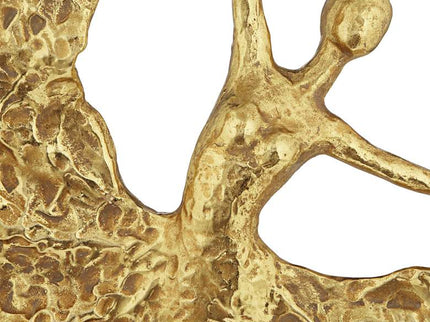 Dancer with Skirt 17 1/2" High Shiny Gold Statue