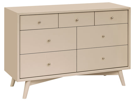 M15916TPE,Palma 7-Drawer Double Dresser  Assembled in Taupe