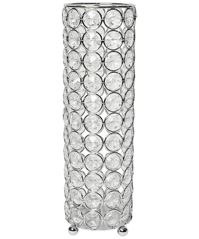 Elegant Designs Elipse 10 1/4" High Chrome Decorative Vase