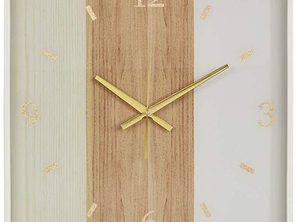 Fitzroy Painted Wood and White 17 1/4" Square Wall Clock