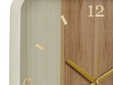 Fitzroy Painted Wood and White 17 1/4" Square Wall Clock