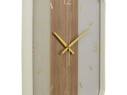 Fitzroy Painted Wood and White 17 1/4" Square Wall Clock