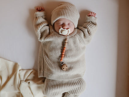 Mushie Silicone Pacifier Clip | Eva