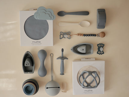 Mushie Silicone Pacifier Clip | Eva