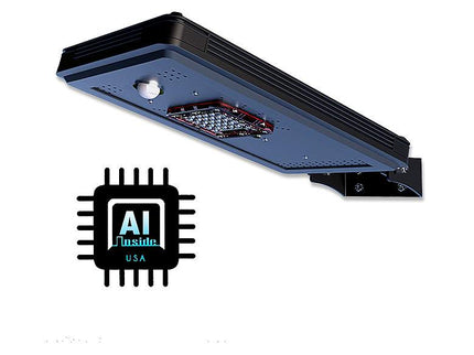 Fleck 18"W Black Solar Dusk-to-Dawn LED Area Parking Light