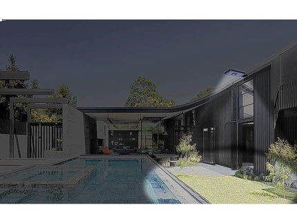 Fleck 36"W Black Solar Dusk-to-Dawn LED Area Parking Light